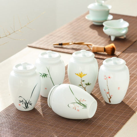 Whiteware Tea Containers-ToShay.org