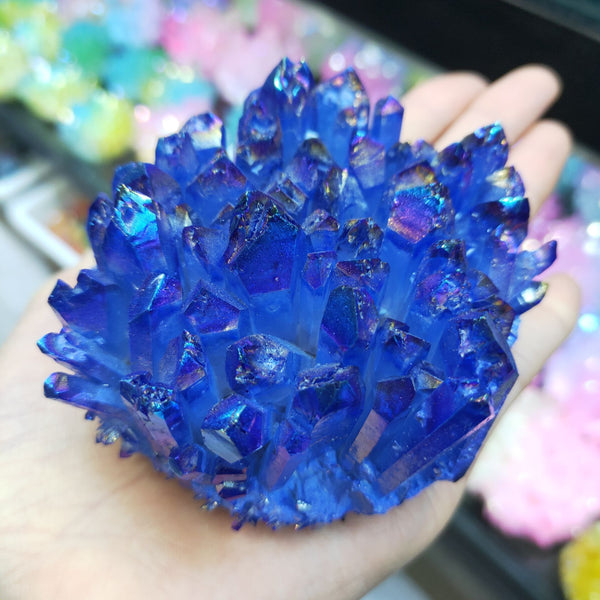 Blue Aura Crystal Cluster-ToShay.org