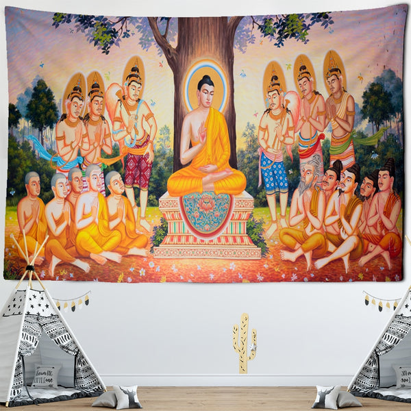 Indian Buddha Tapestry-ToShay.org