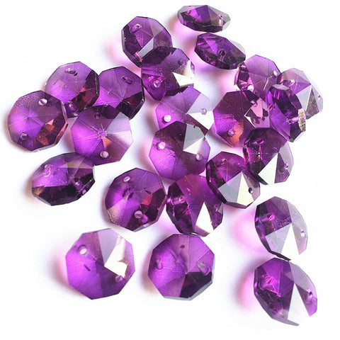 Purple Crystal Octagon Beads-ToShay.org