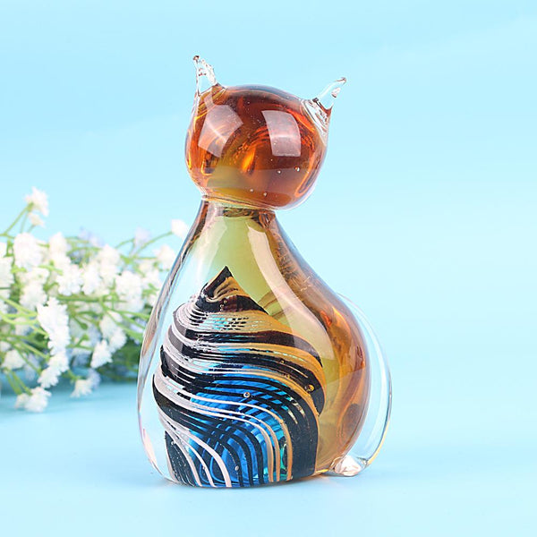 Amber Glass Cat-ToShay.org