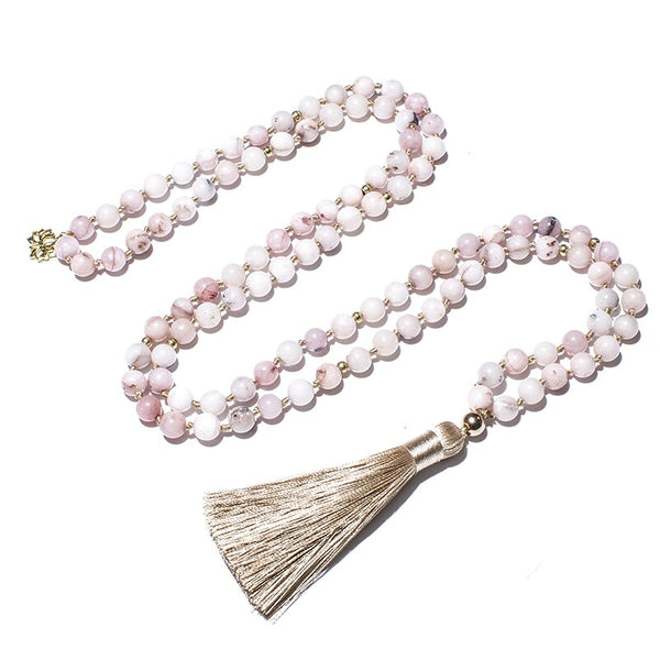 Pink Opalite Mala Beads-ToShay.org