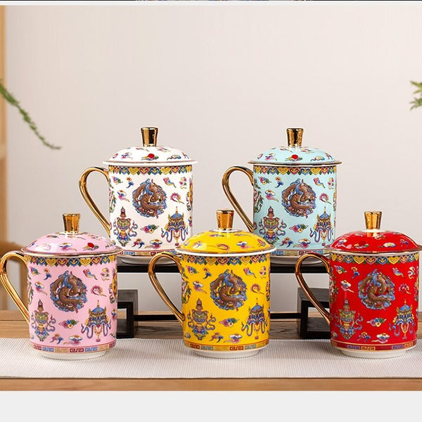 Jingdezhen Enamel Tea Cups-ToShay.org