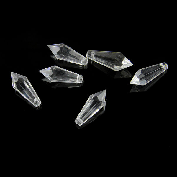 Clear Icicle Drop Prism Pendants-ToShay.org