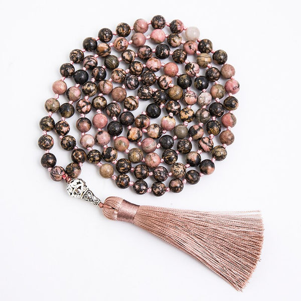 Pink Rhodochrosite Mala Beads-ToShay.org
