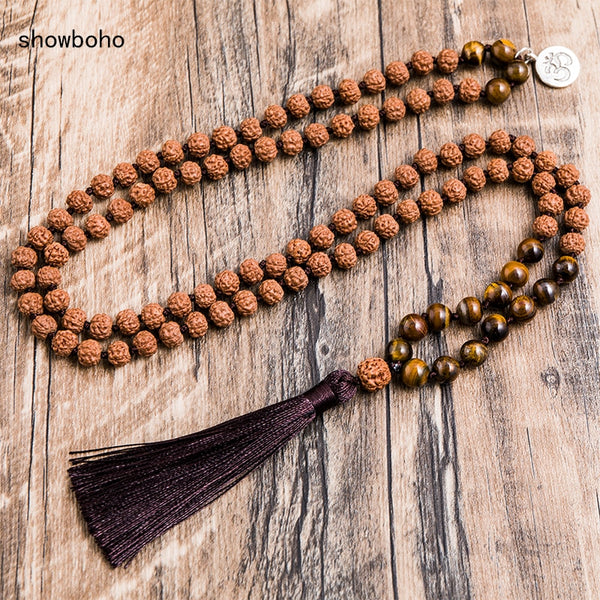 Rudraksha Mala Necklace-ToShay.org