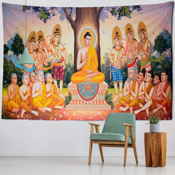 Indian Buddha Tapestry-ToShay.org