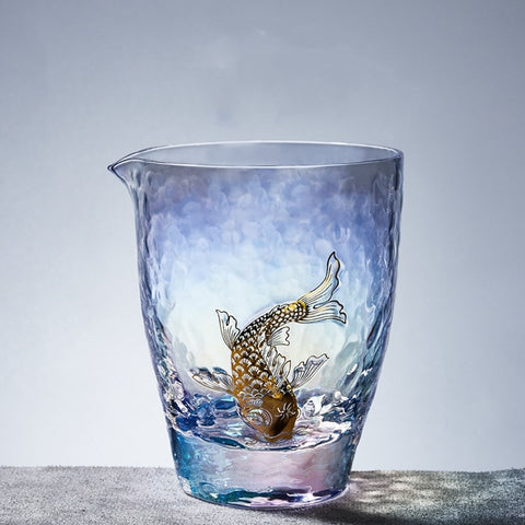 Glass Gold Fish Tea Pourer-ToShay.org