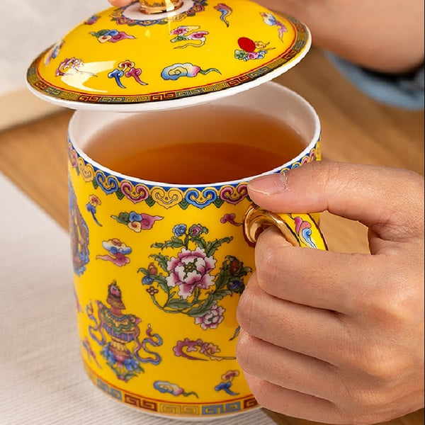 Jingdezhen Enamel Tea Cups-ToShay.org