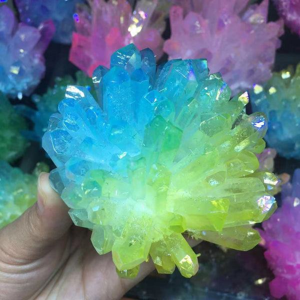 Mixed Double Colour Crystal Cluster-ToShay.org