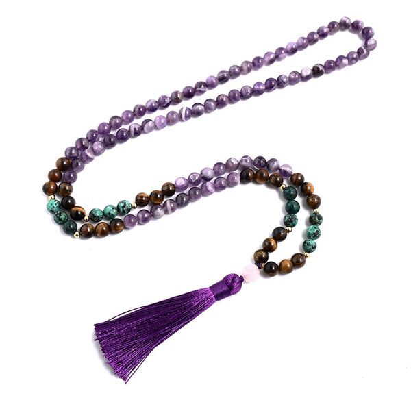 Purple Amethyst Mala Beads-ToShay.org