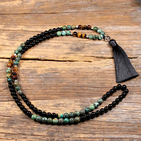 Black Agate Mala Beads-ToShay.org