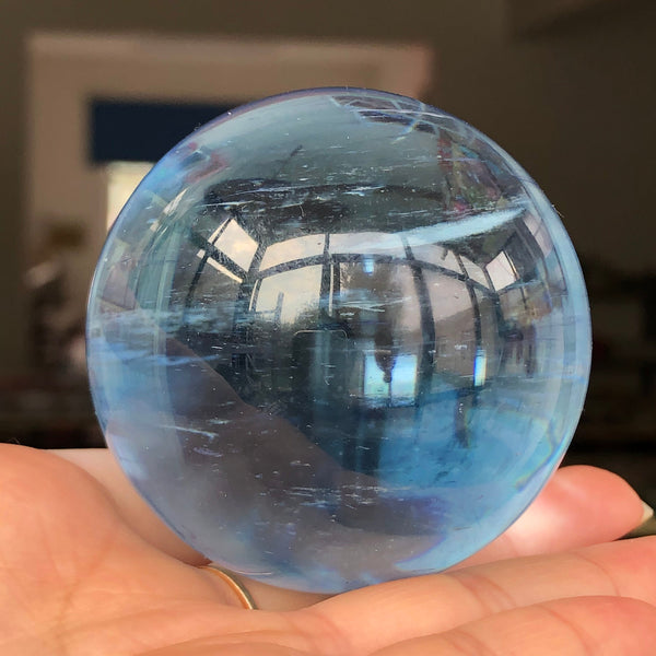 Blue Melting Stone Crystal Ball-ToShay.org
