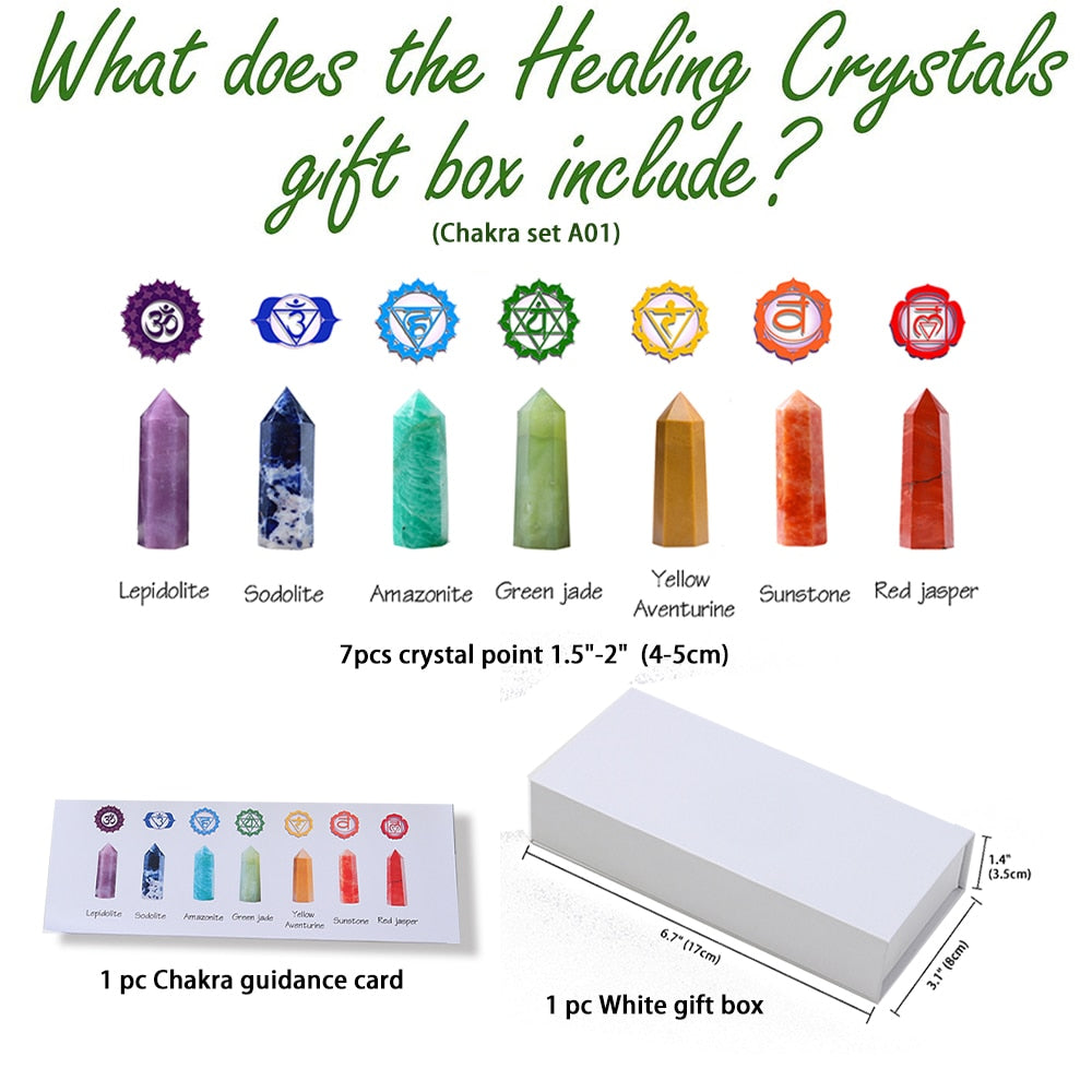 Chakras Crystal Point Set-ToShay.org