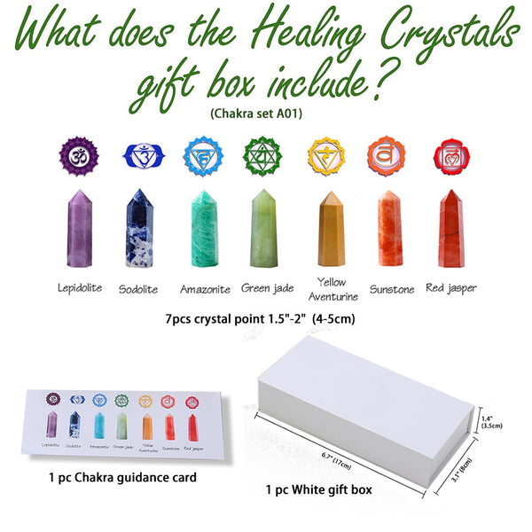 Chakras Crystal Point Set-ToShay.org