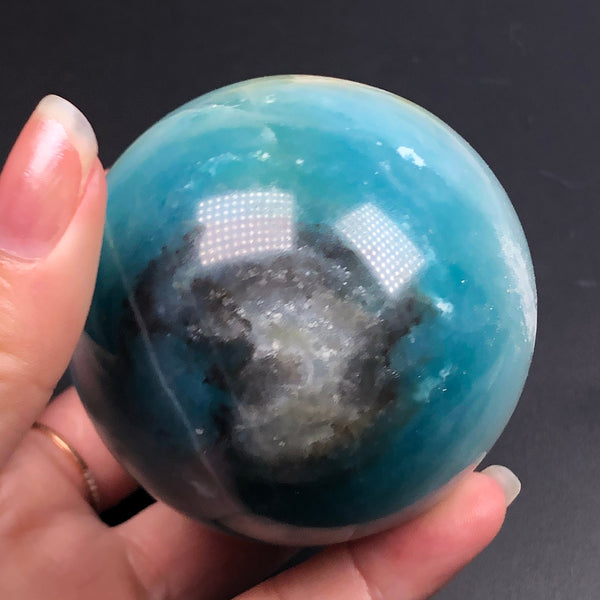 Blue Calcite Crystal Ball-ToShay.org