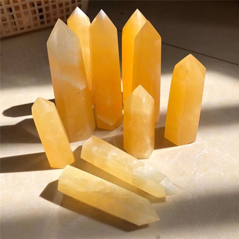 Yellow Calcite Crystal Point-ToShay.org