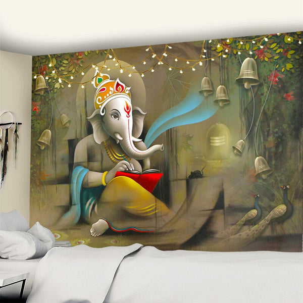 Buddha Ganesha Tapestry-ToShay.org