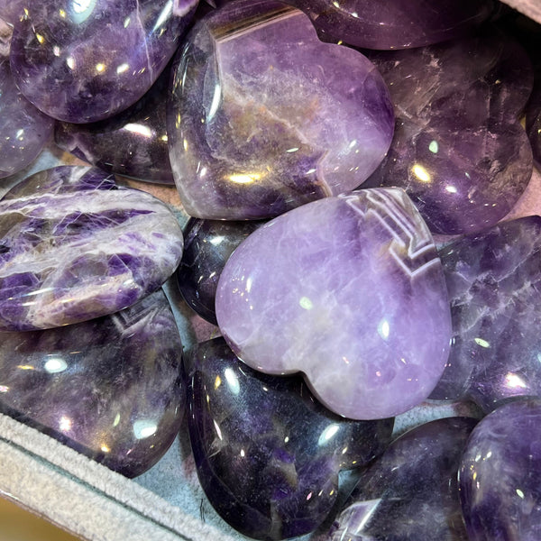 Purple Dream Amethyst Hearts-ToShay.org