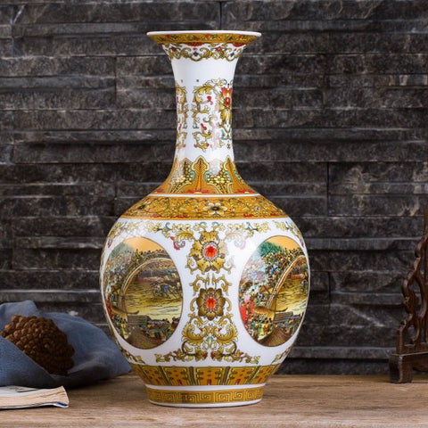 Jingdezhen Qingming Shanghe Vase-ToShay.org