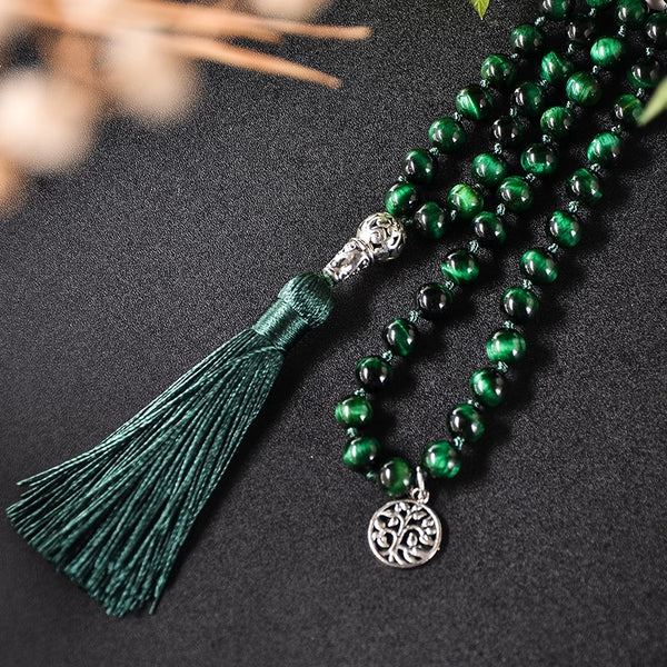 Green Tiger Eye Mala Beads-ToShay.org