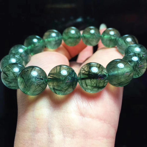 Green Rutilated Quartz Bracelet-ToShay.org