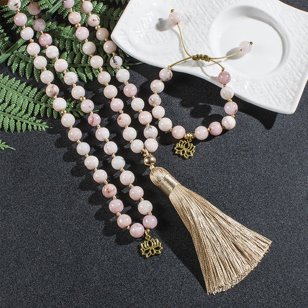 Pink Opalite Mala Beads-ToShay.org