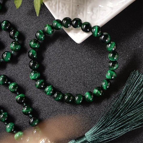 Green Tiger Eye Mala Beads-ToShay.org