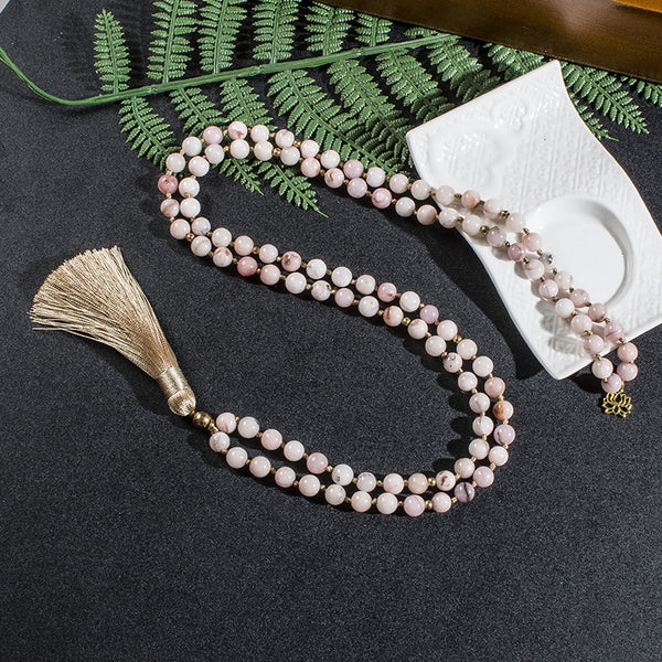 Pink Opalite Mala Beads-ToShay.org