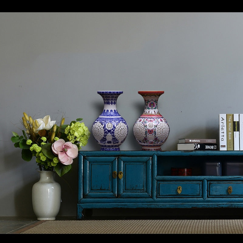 Jingdezhen Ceramic Hollow Vase-ToShay.org
