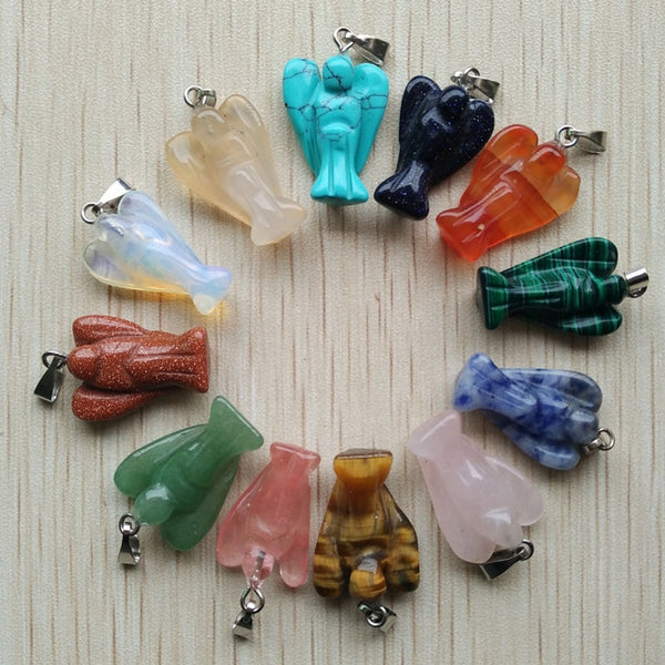 Mixed Crystal Angel Pendants-ToShay.org