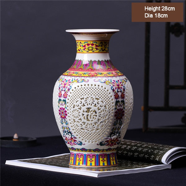 Jingdezhen Ceramic Hollow Vase-ToShay.org