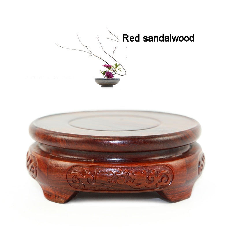 Red Sandalwood Double Dragon Base-ToShay.org