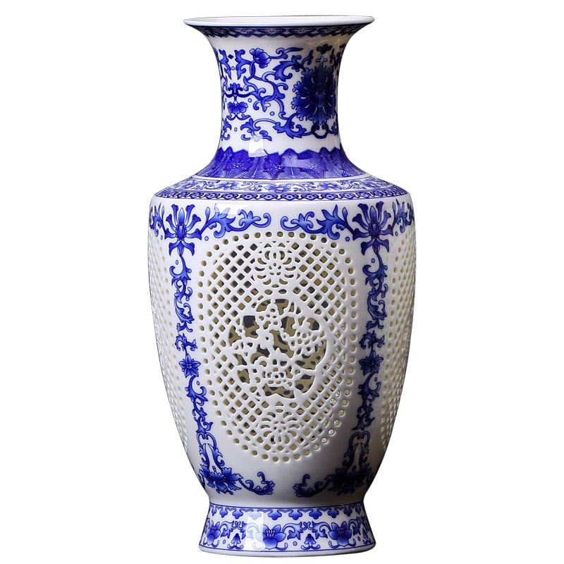 Jingdezhen Ceramic Hollow Vase-ToShay.org