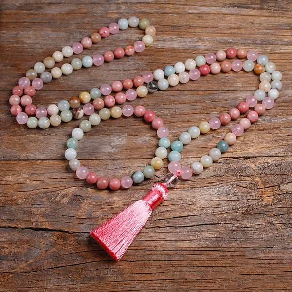 Pink Rhodochrosite Prayer Beads-ToShay.org