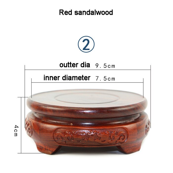 Red Sandalwood Double Dragon Base-ToShay.org