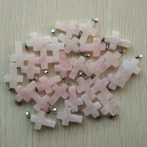 Mixed Crystal Cross Pendants-ToShay.org