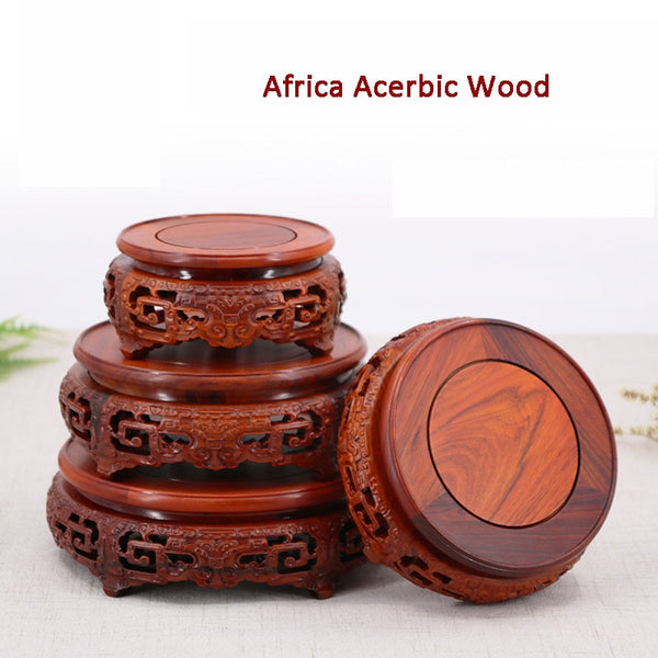 Red Acerbic Wood Pierced Base-ToShay.org