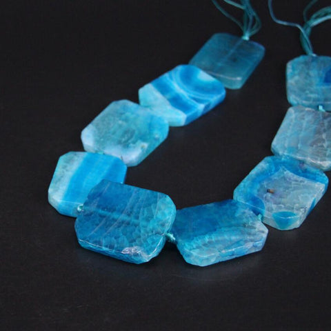 Blue Dragon Vein Agate Beads-ToShay.org