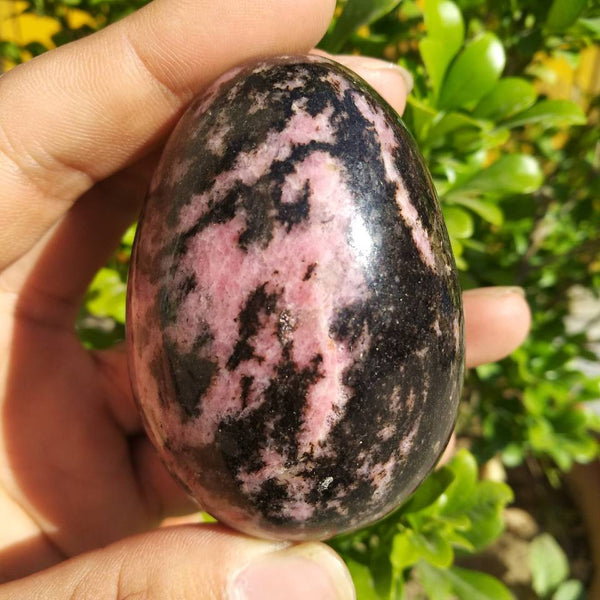 Black Pink Tourmaline Egg-ToShay.org