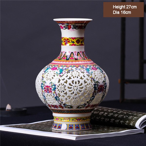 Jingdezhen Ceramic Hollow Vase-ToShay.org