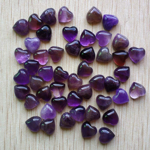 Purple Amethyst Crystal Hearts-ToShay.org