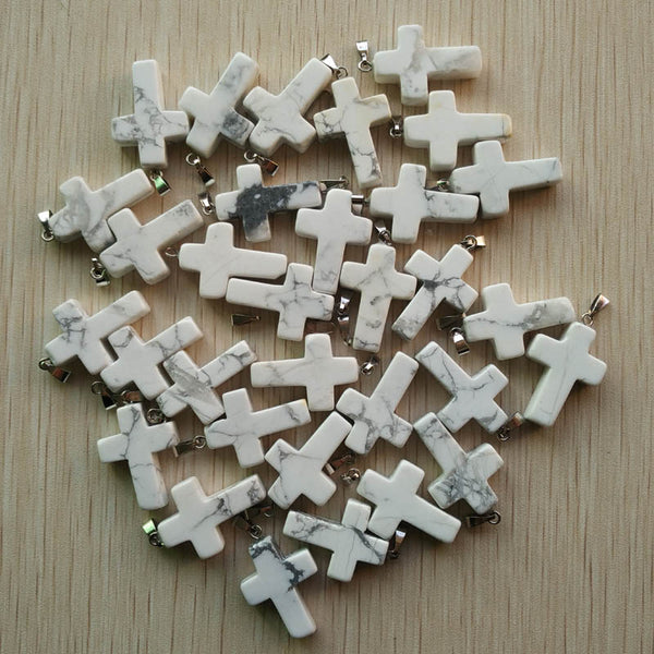Mixed Crystal Cross Pendants-ToShay.org