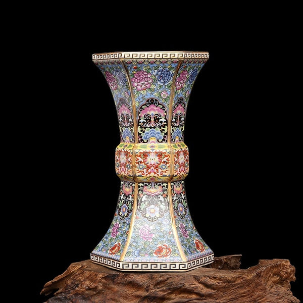 Qianlong Hexagonal Vase-ToShay.org