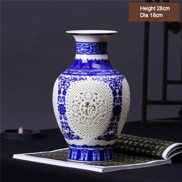 Jingdezhen Ceramic Hollow Vase-ToShay.org