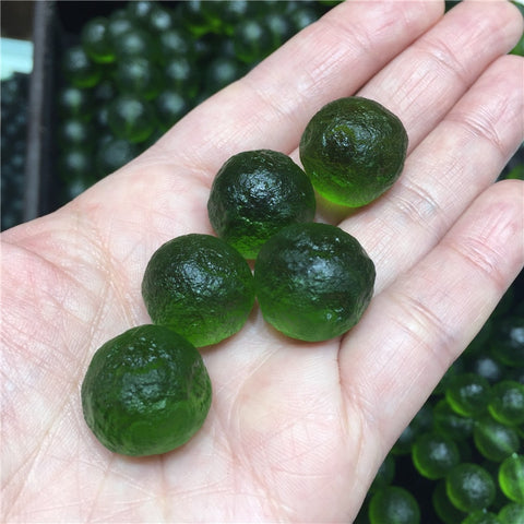 Green Moldavite Meteorite Glass-ToShay.org