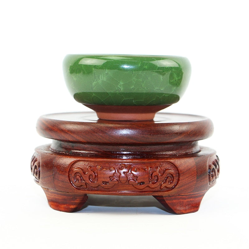 Red Sandalwood Double Dragon Base-ToShay.org