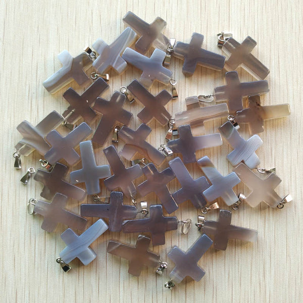 Mixed Crystal Cross Pendants-ToShay.org
