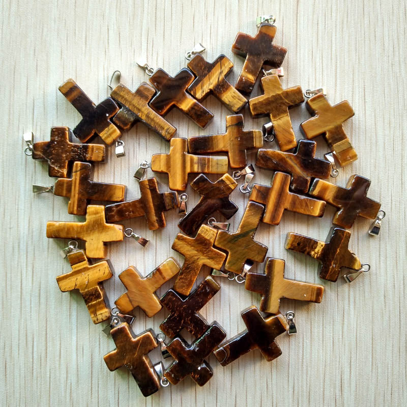 Mixed Crystal Cross Pendants-ToShay.org