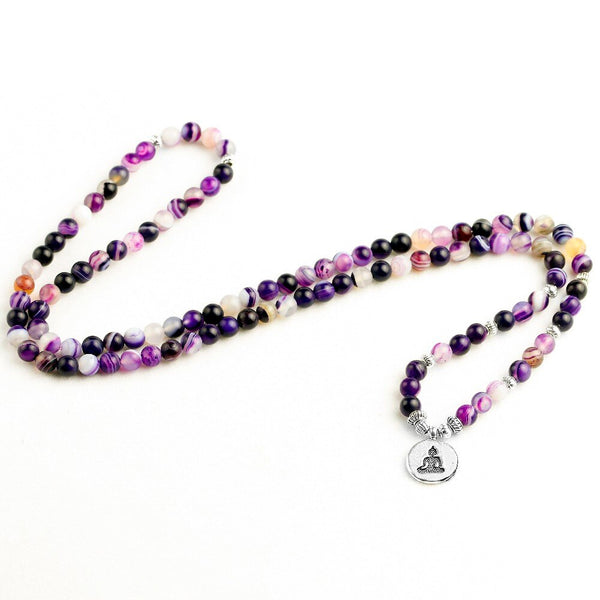 Purple Stripe Agate Prayer Beads-ToShay.org